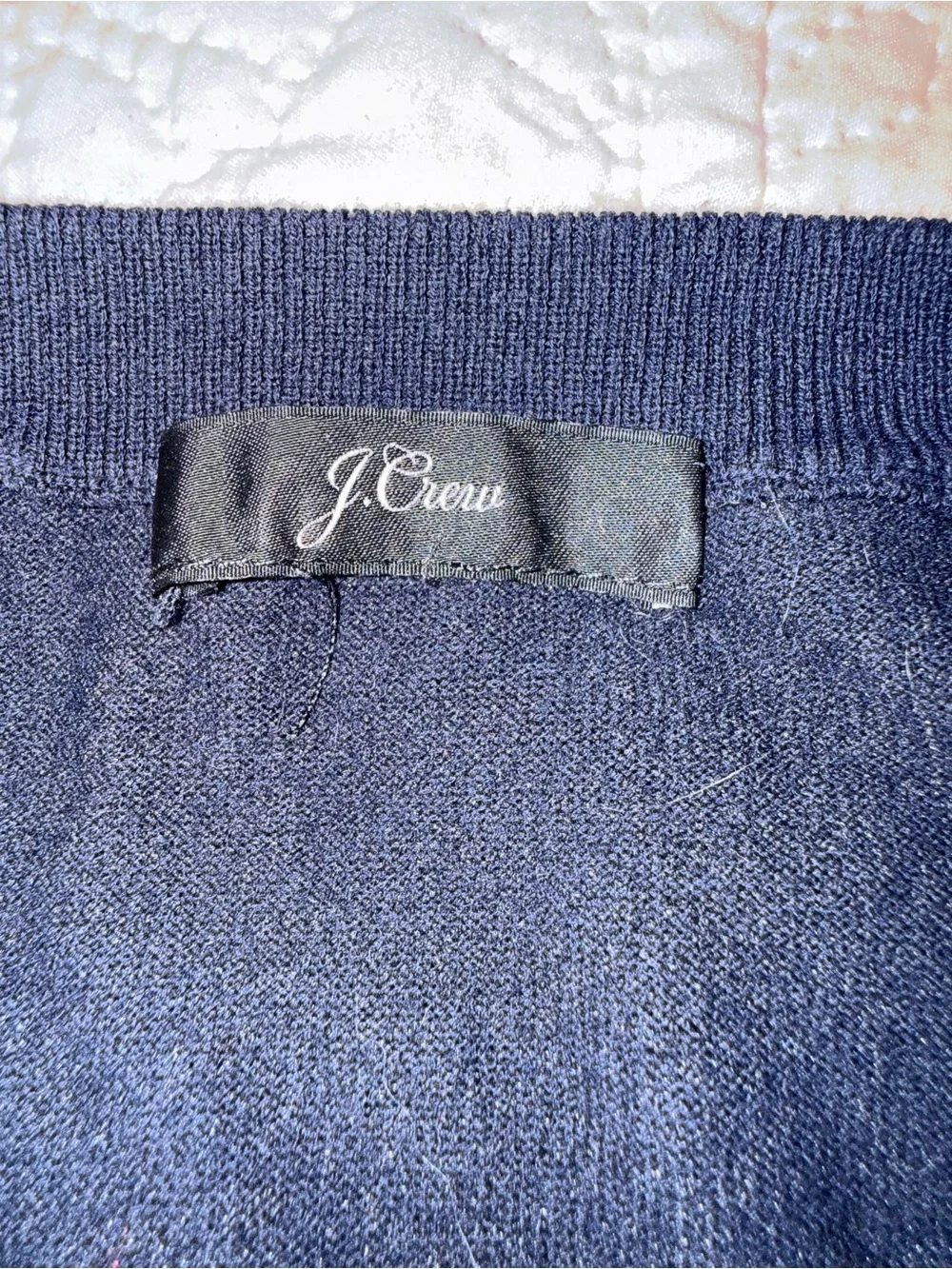 J. Crew Navy Blue Knit Crewneck Cardigan
